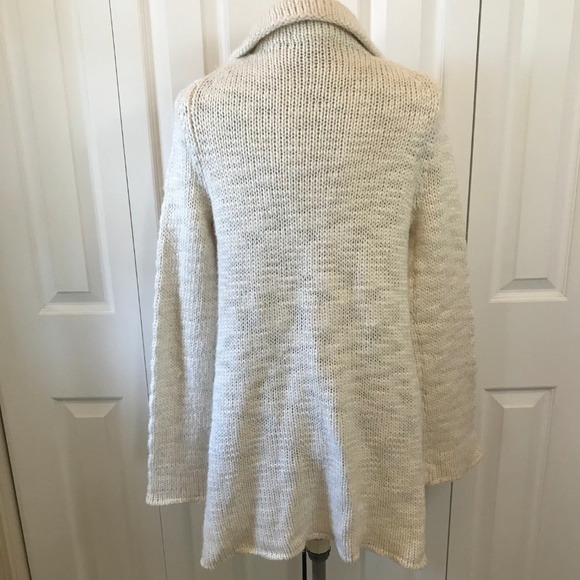 Express Cream Cardigan Duster Sweater Open Front - Picture 6 of 7